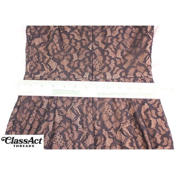 Dress The Population Womens  Sheath Black Floral Lace Stretch XS NWT - Picture 7 of 10